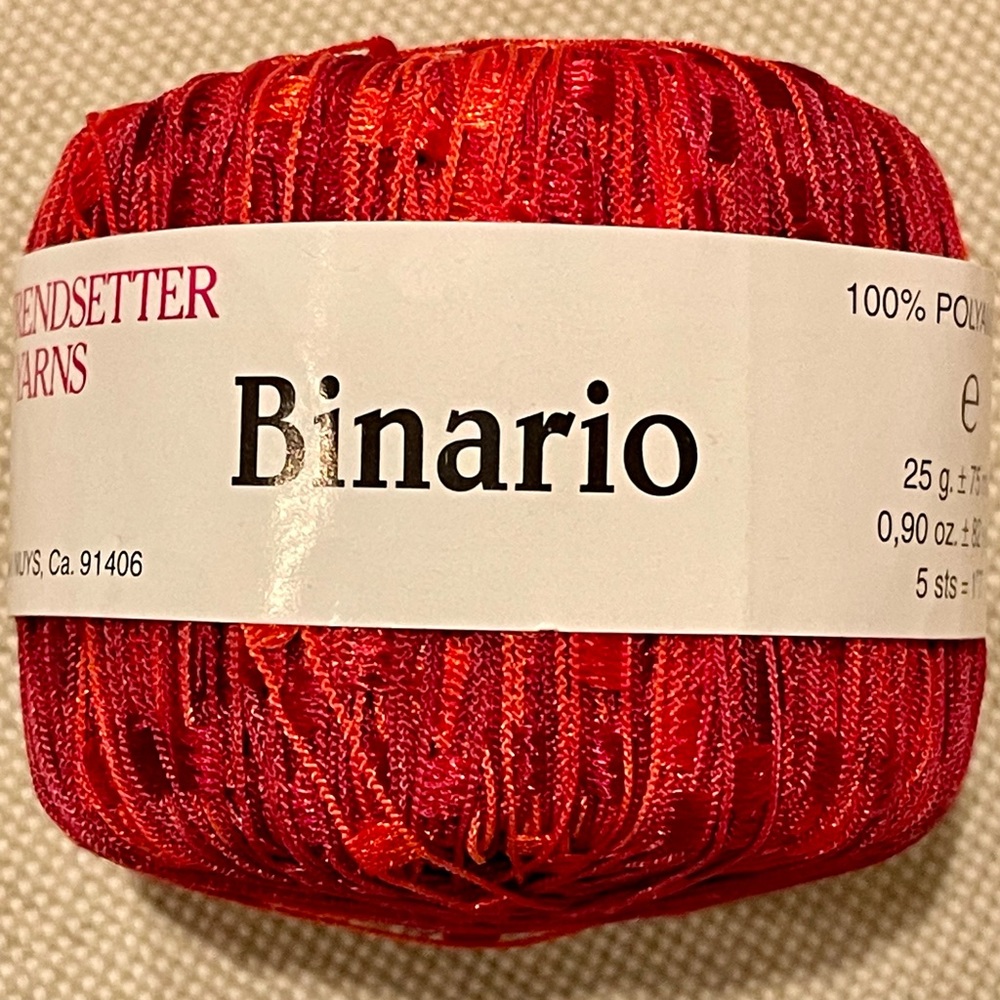 Trendsetter Yarns Binario Red Ladder Yarn, one ball/skein